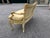 Light Yellow Carved Louis XVI Style Diminutive Settee For Sale - Image 8 of 18