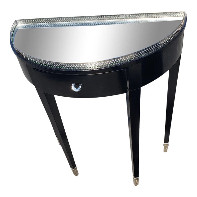 1990s Mirrored Contemporary Foyer Table For Sale