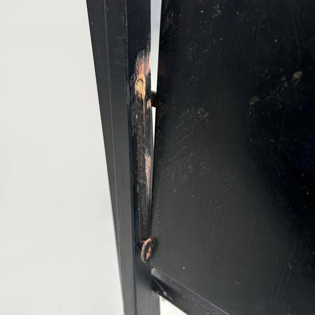 Italian Mid-Century Modern Black Folding Chair Tric Castiglioni Bonacina, 1960s from Hille For Sale - Image 12 of 18