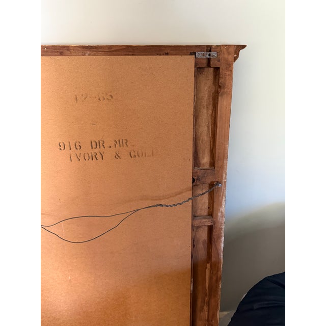 Wood Antique Gold Trumeau Mirror For Sale - Image 7 of 10