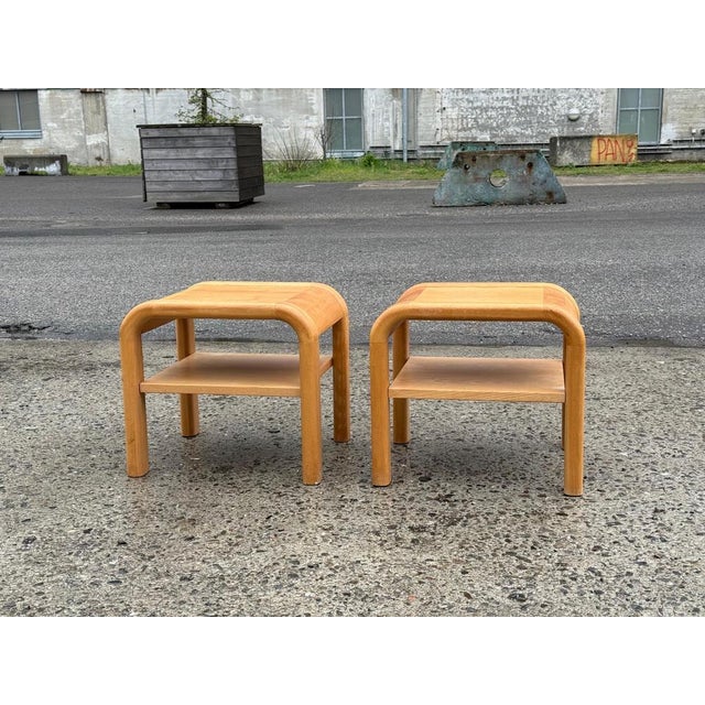 Brutalist Mid-Century Danish Brutalist Nightstands by Villy Nørgaard, 1984, Set of 2 For Sale - Image 3 of 16