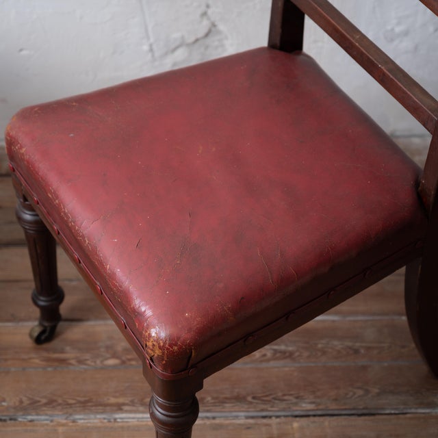 William Smee Leather Library Chairs, London, 1880 For Sale In Savannah - Image 6 of 14