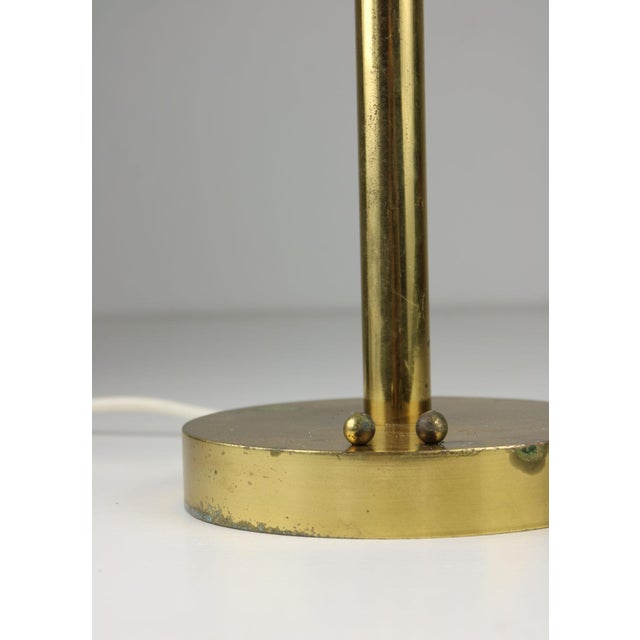 Mid-Century Brass & Glass Table Lamp For Sale - Image 6 of 15
