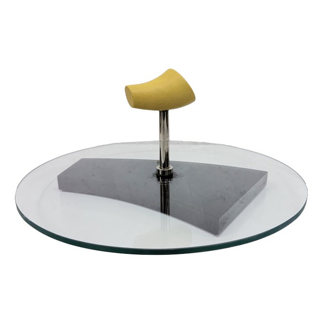 Postmodern Serving Plate with Handle by Claude Dumas, Paris, 1980s For Sale