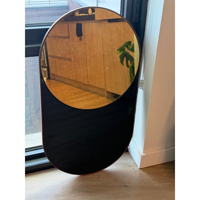 Black Bower Studios Black and Gold Capsule Wall Mirror For Sale - Image 8 of 8