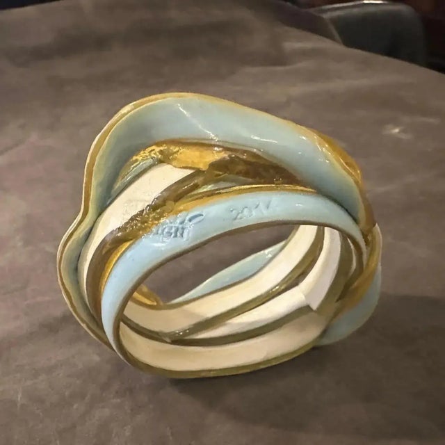 2010s A Vintage 2016 Century Rubber Bangle Bracelet by Gaetano Pesce for Corsi Design For Sale - Image 5 of 10