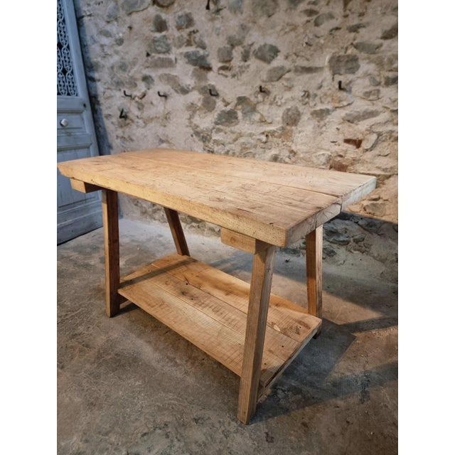 French Worktable in Beech, Chestnut and Oak, France, 1940s For Sale - Image 16 of 18