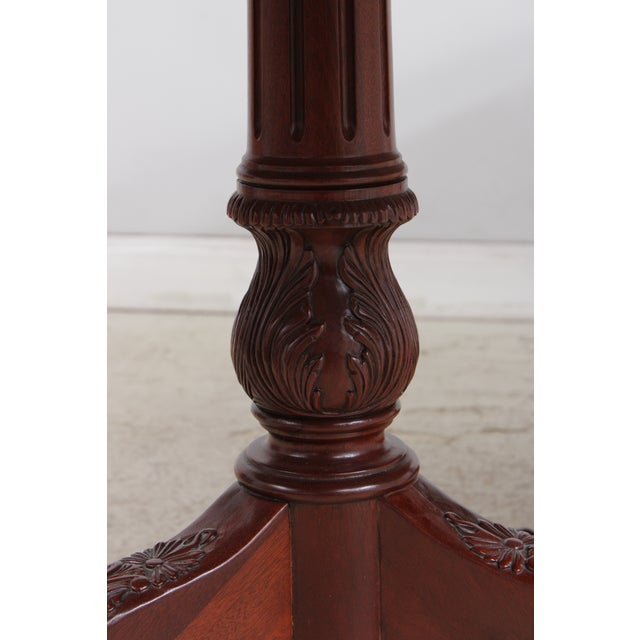 Hickory Chair Mahogany Inlaid Dining Table For Sale - Image 15 of 18