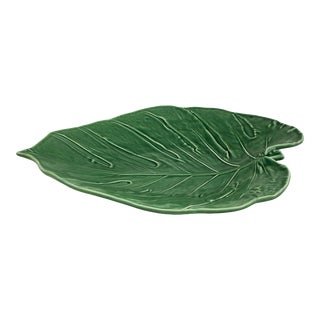 Bordallo Pinheiro Banana Leaf Swiss Cheese Platter, 15.5" For Sale