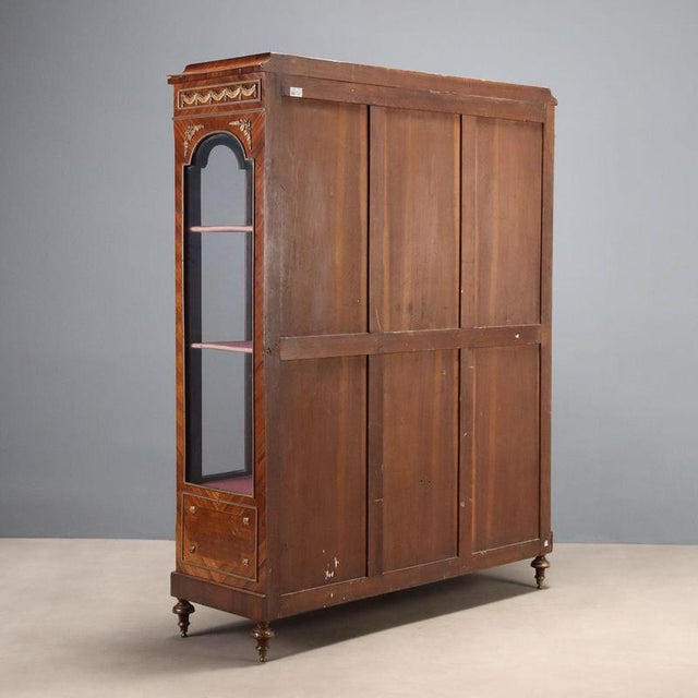 Antique Bookcase in Violet Wood and Bronze, 1800s For Sale - Image 12 of 14
