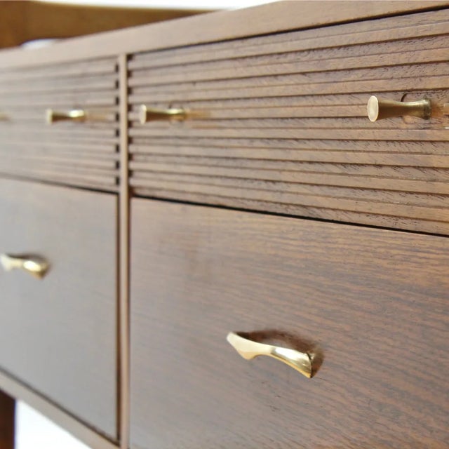 Brown 1950s Mid Century Dresser Vanity by Wrighton Furniture For Sale - Image 8 of 11