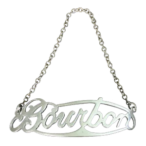 Open Sterling Bourbon Liquor Decanter Label