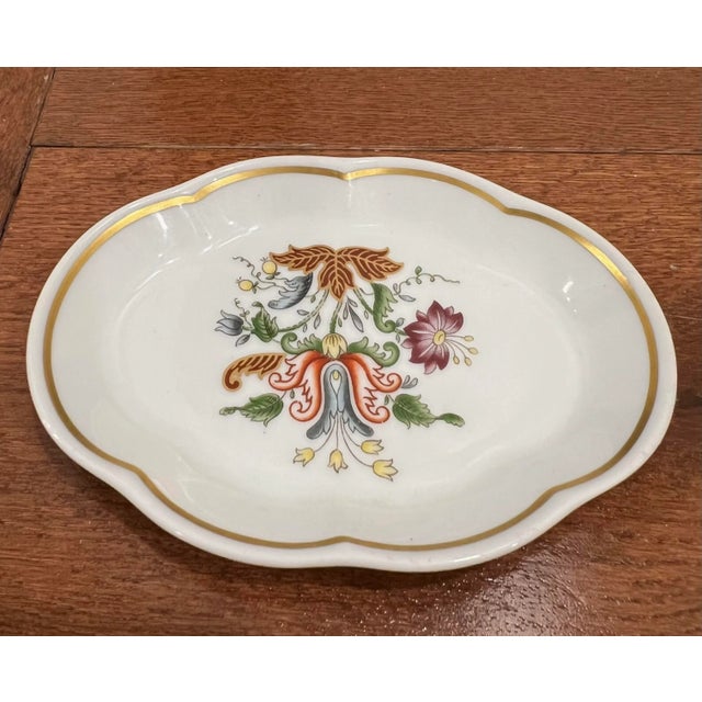 Vintage Richard Ginori floral catchall. In excellent vintage condition.