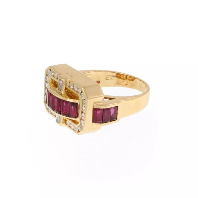 This beautiful authentic ring is by designer Charles Krypell, it is crafted from 18k yellow gold with a high polished...