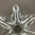 Large French Floral Crystal Glass Shell Bowl from Art Vannes, France, 1970s For Sale - Image 12 of 18
