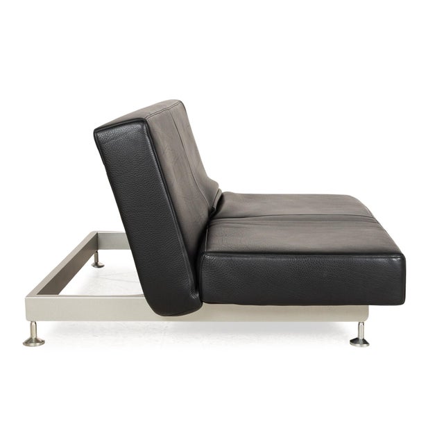 Damier Leather Two Seater Black Manual Relaxation Sofa from Edra For Sale - Image 13 of 16