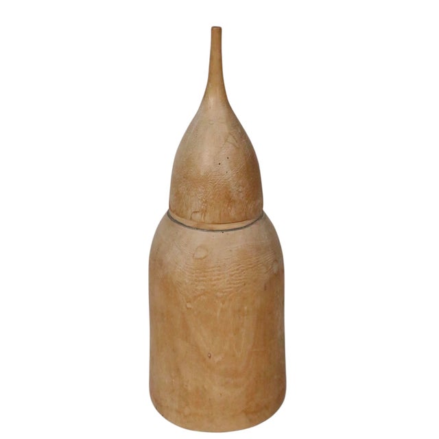 Late 20th Century Covered Wood Bottle From Brundi For Sale - Image 4 of 8
