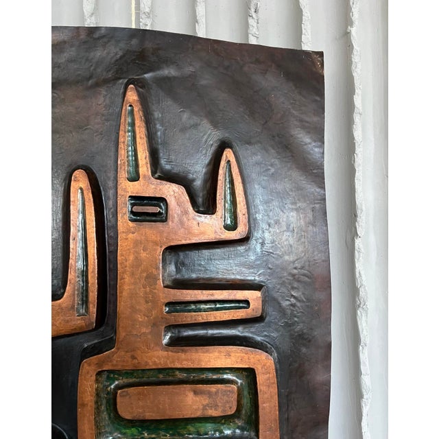 Vintage Enamel & Copper Decorative Wall Art For Sale - Image 6 of 8