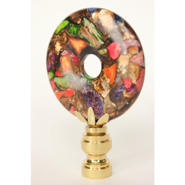 Not Yet Made - Made To Order Tutti Frutti Jasper and Bronzite Lamp Finials For Sale - Image 5 of 5