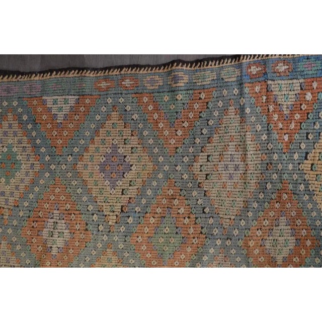 Turkish Nomadic Area Kilim Rug in Wool For Sale - Image 9 of 11