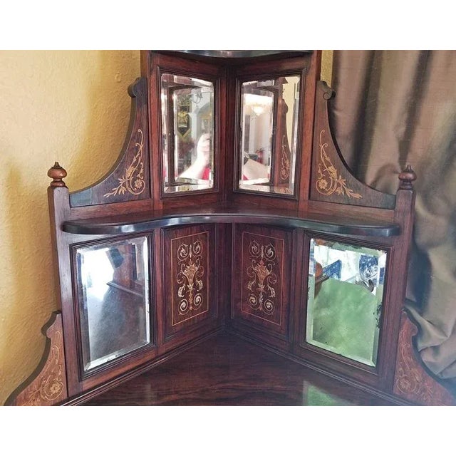 Victorian 19c Collinson & Lock Corner Cabinet For Sale - Image 3 of 12