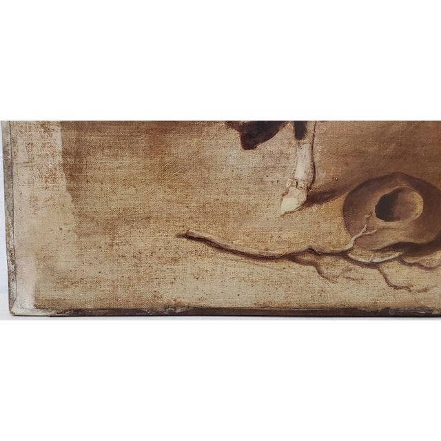 Late 19th Century "Ice Skating" Original European Oil Paintings C.1890s - a Pair For Sale In San Francisco - Image 6 of 10