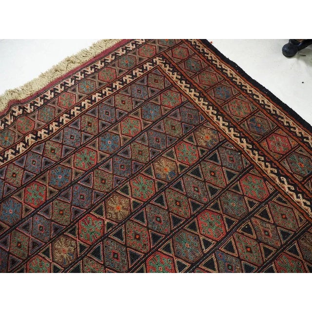 Brown Vintage Tribal Kilim Rug, 1950s For Sale - Image 8 of 13