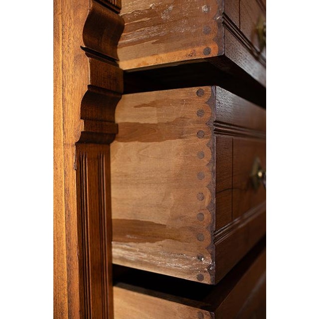 19th Century American Walnut Chest of Drawers With Knapp Joints For Sale - Image 11 of 17