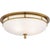 Openwork Large Flush Mount in Hand-Rubbed Antique Brass with Frosted Glass Designer: Mounting: Flush Shade Detail: Frosted...