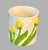 Shabby Chic Vintage Ceramic Planter With Hand Painted Tulips For Sale - Image 3 of 10