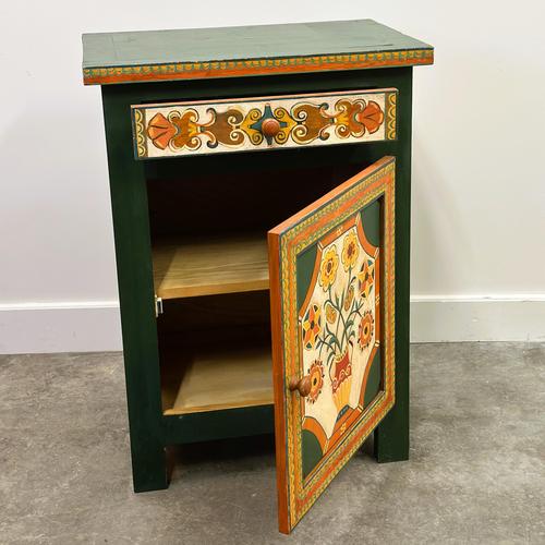 Large Provençal Folk Art Hand-Painted Cabinet, 1970s For Sale - Image 9 of 15
