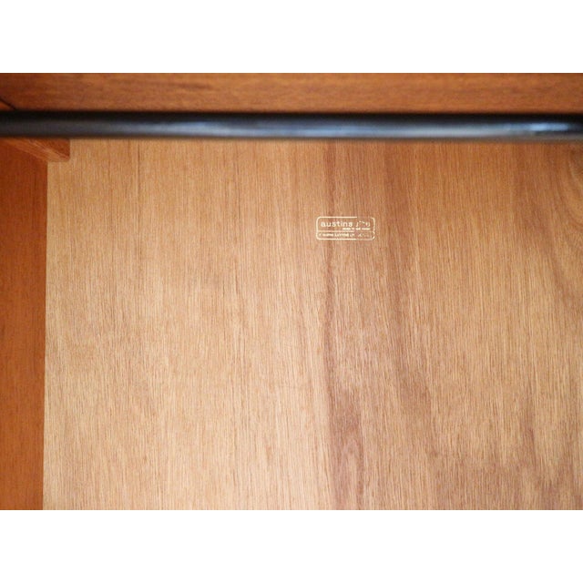 Mid Century Modern Vintage Teak Armoire Wardrobe With Mirror by Austinsuite Danish Style For Sale In Greensboro - Image 6 of 11