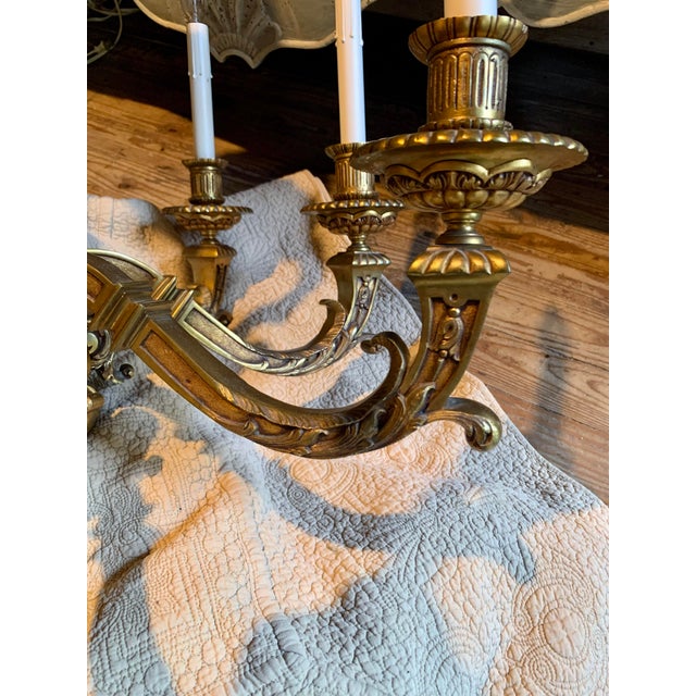 Spanish Baroque Style Bronze Chandelier For Sale - Image 9 of 17