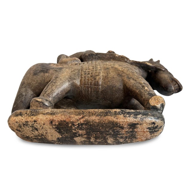 Mid 19th Century Rare Antique Sandstone Dogon Horse Rider Sculpture Mali For Sale - Image 5 of 12