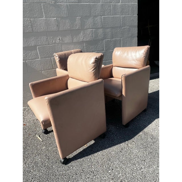 Postmodern 1980s Vladimir Kagan Attributed Accent Chairs by Preview - Set of 3 For Sale - Image 3 of 12