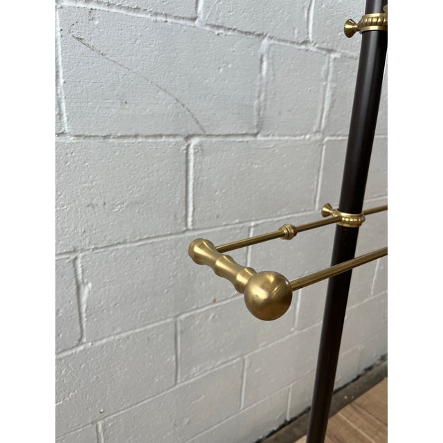 Mid Century Brass and Iron Valet For Sale - Image 9 of 12