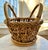 Vintage Handmade Bamboo & Rattan Grapevine Basket For Sale In New York - Image 6 of 11