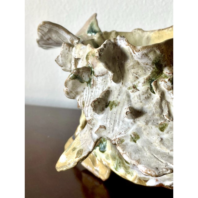 American Studio Pottery Sculpted and Glazed Ceramic Nautical Vessel For Sale In Chicago - Image 6 of 8