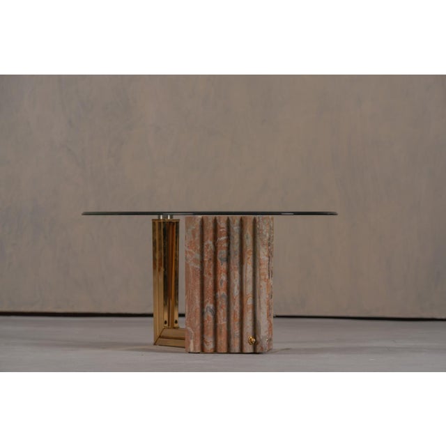 1970s Marble and Brass Coffee Table by Italo Valenti, Italy, 1970s For Sale - Image 5 of 13
