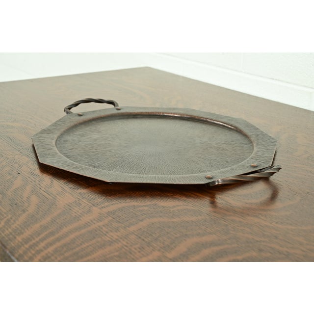 1920s Roycroft Style Arts & Crafts Copper Large Handled Tray, Circa 1920s For Sale - Image 5 of 11