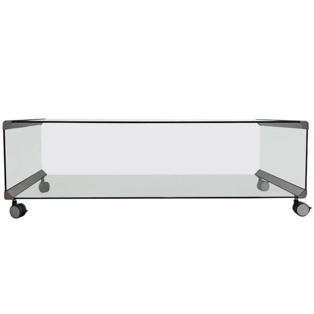 Glass Chrome & Glass Coffee Table by Pierangelo Galotti for Galotti & Radice, 1975 For Sale - Image 7 of 7