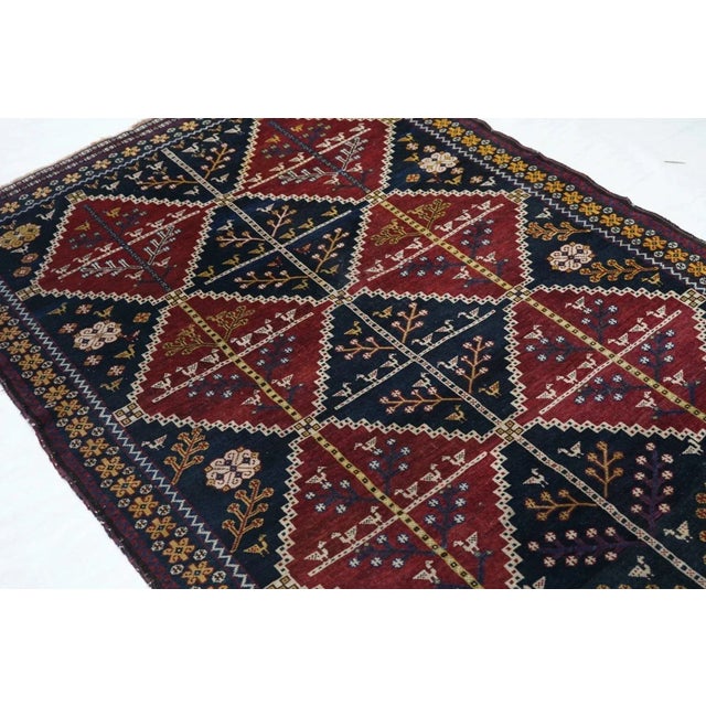 Antique Shiraz Rug 4'7'' x 8'5'' For Sale - Image 9 of 11