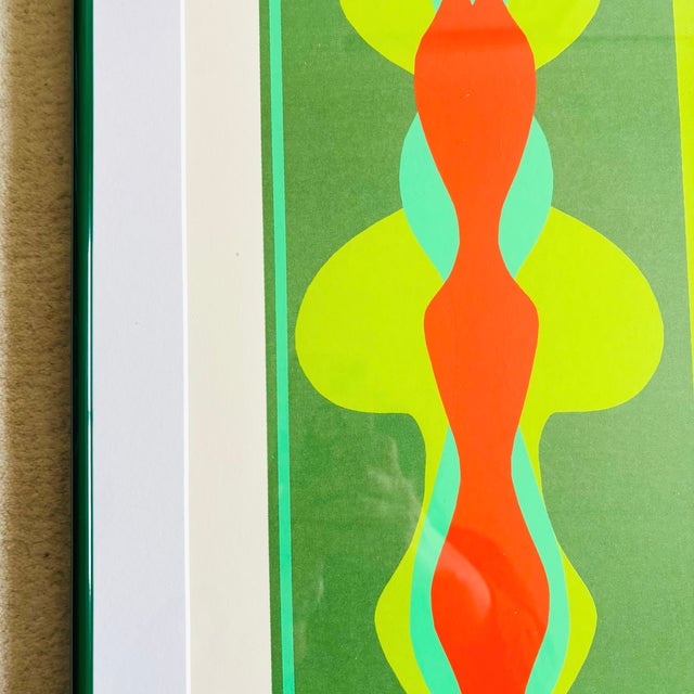 Metal Vintage Geometric Abstract Serigraph by H. Gilbert For Sale - Image 7 of 11