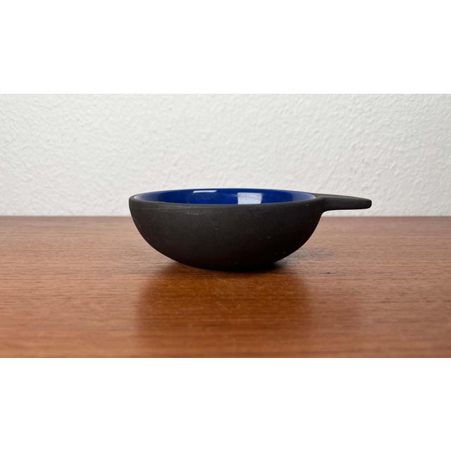 Vintage Danish Blue Ceramic Candleholder from Stelton For Sale - Image 3 of 18