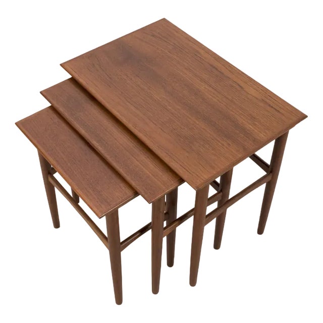 Danish Teak Nesting Tables, Set of 3 For Sale