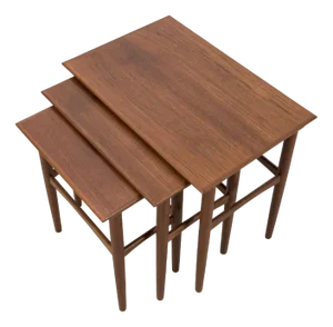 Danish Teak Nesting Tables, Set of 3
