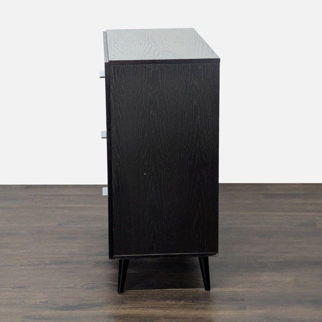 West Elm West Elm Adams Modern 3-Drawer Dresser in Espresso Wood Finish, Attributed For Sale - Image 4 of 9
