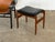 Wood Scandinavian Teak Stools with Black Leatherette Seats, 1960s, Set of 2 For Sale - Image 7 of 8