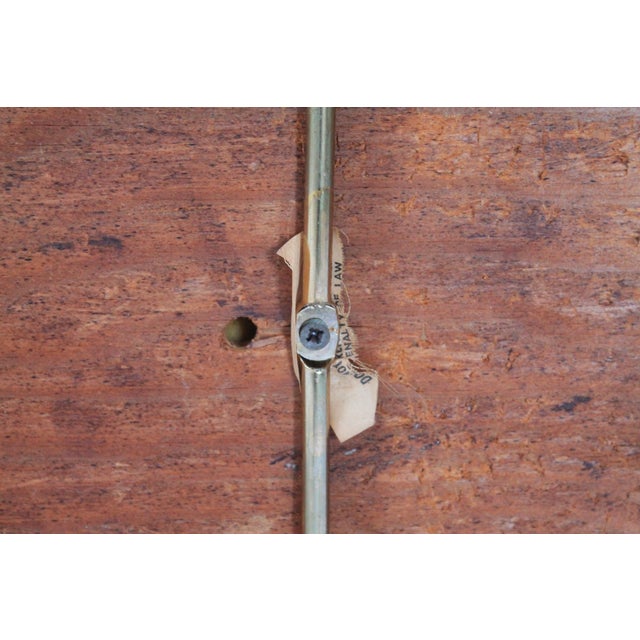 Mid-Century Brass Vanity Seat Bench W/ Turquoise Seat Cushion For Sale - Image 11 of 11