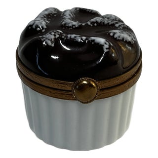 1980s Vintage Limoges France Chocolate Souffle Box For Sale